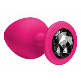 Анальная пробка Emotions Cutie Large Pink black Crystal 4013-01Lola