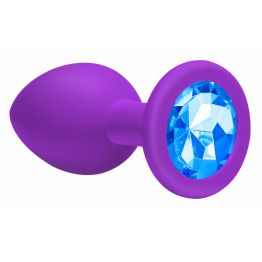 Анальная пробка Emotions Cutie Large Purple light blue crystall 4013-05Lola