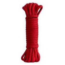 Веревка для бондажа TOYFA Theatre, текстиль, красная, 1000 см