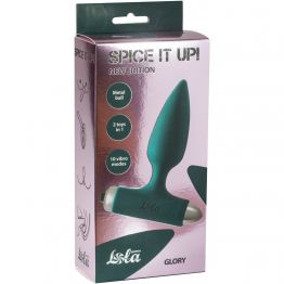 Анальная пробка с вибрацией Spice it up New Edition Glory Dark green 8015-02lola